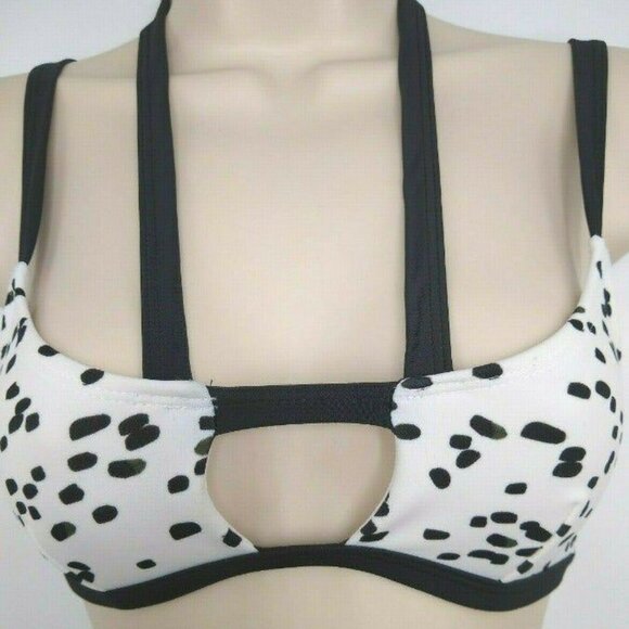 ASOS Swim Strappy Bikini Top Dalmation Print Sz 2 - Picture 5 of 7